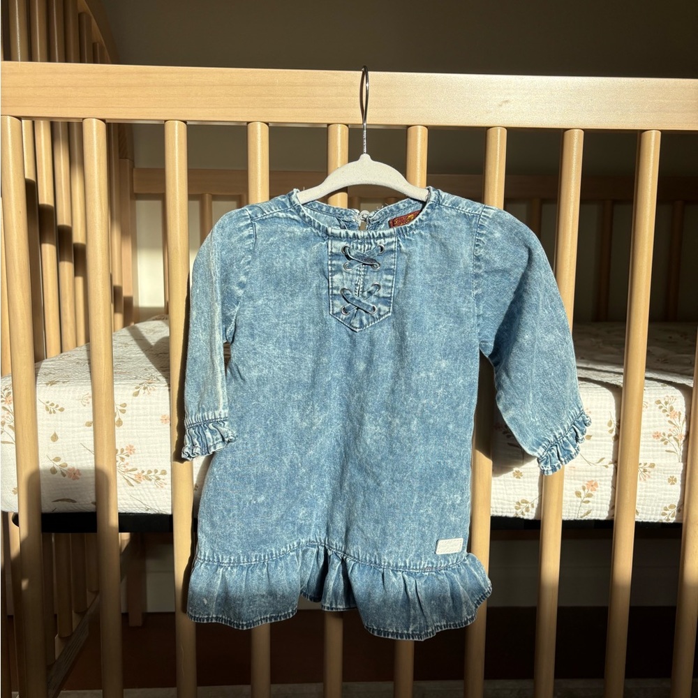 Denim Blue Kids Casual Dress